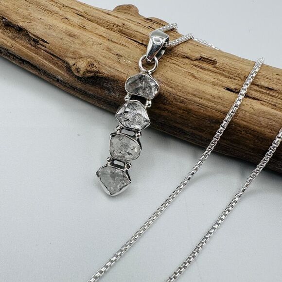Herkimer Diamond Necklace – Sterling Silver 18” - Picture 3 of 6